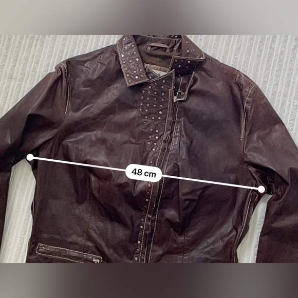 Vintage Scully Brown Leather Motorcycle Jacket with Studded Accents - Picture 11 of 12